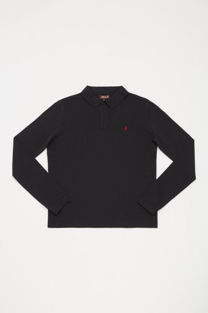 MCS Effen poloshirt met lange mouwen