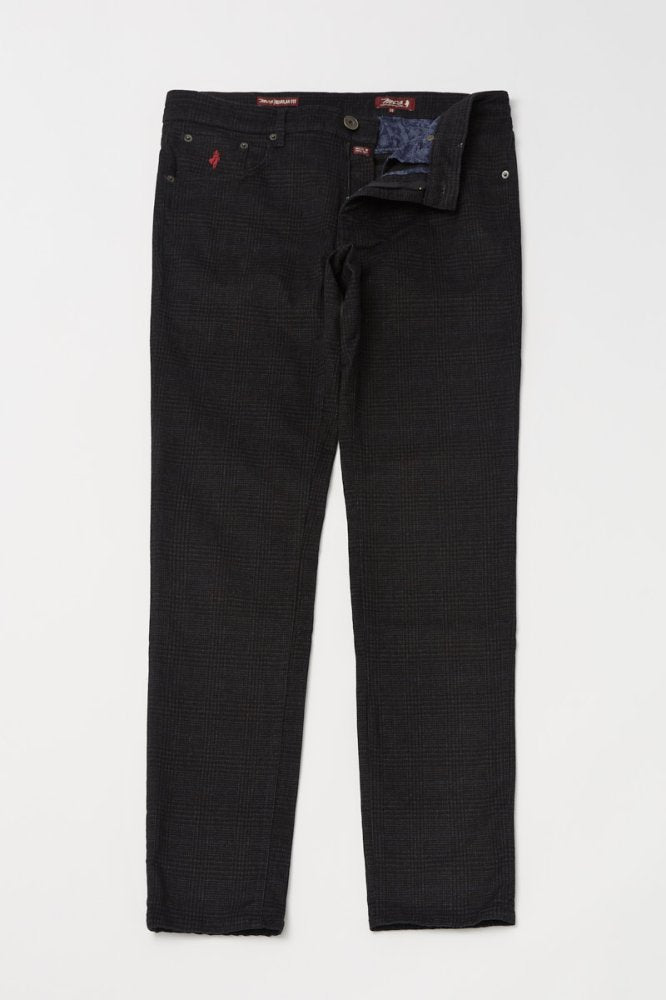 MCS Broek met 5 zakken en geruite print