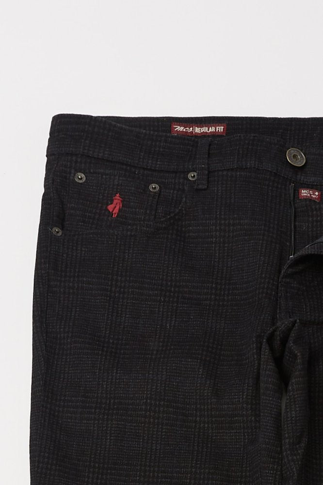 MCS Broek met 5 zakken en geruite print