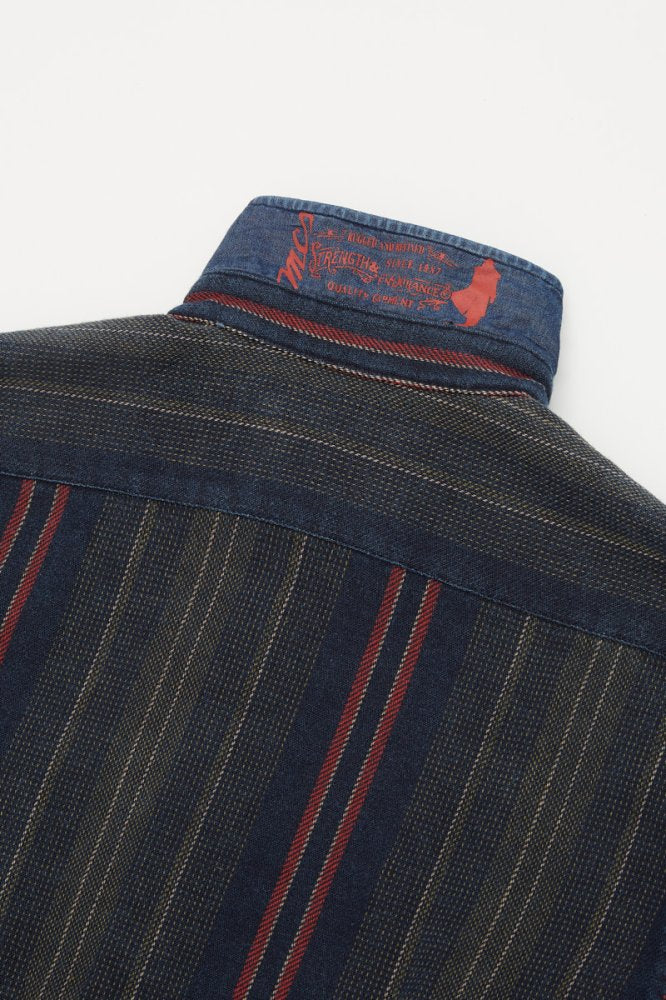MCS Groot gestreept denim overhemd