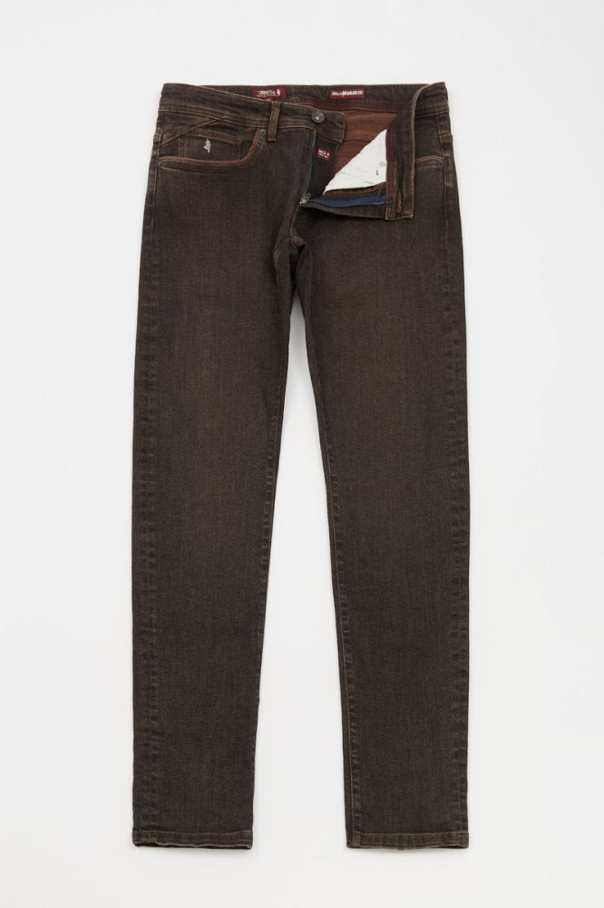 MCS Normale, taps toelopende tweekleurige jeans