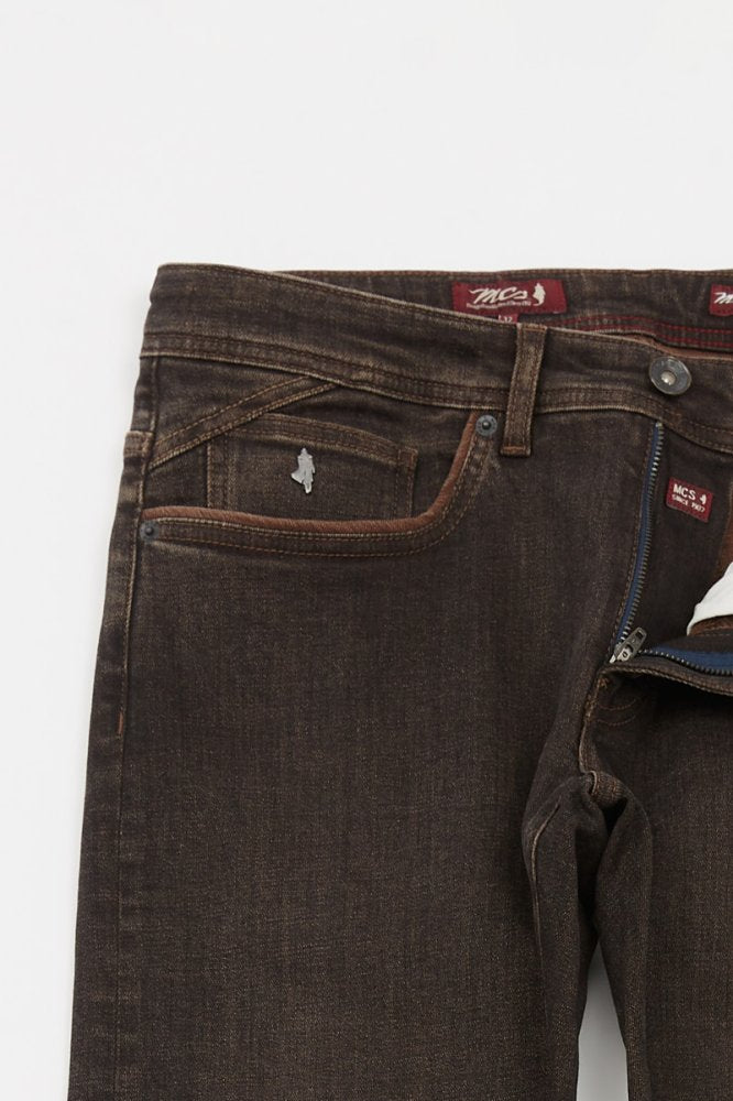 MCS Normale, taps toelopende tweekleurige jeans