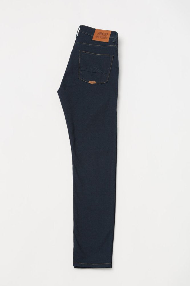 MCS Geverfde geweven regular taps toelopende stretchjeans