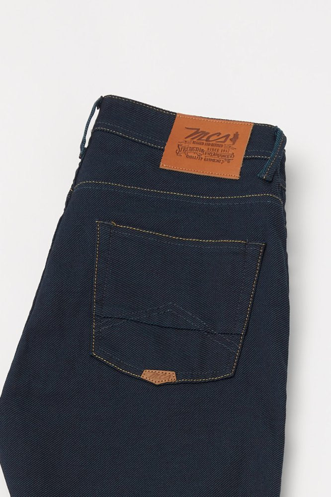 MCS Geverfde geweven regular taps toelopende stretchjeans