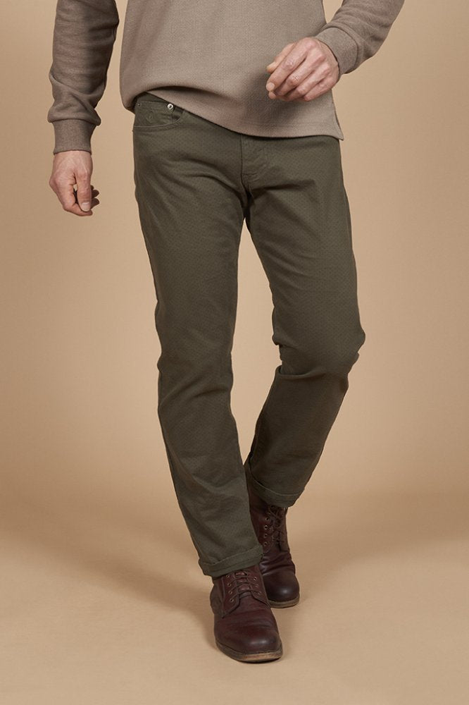 MCS 5-pocket broek met microprint