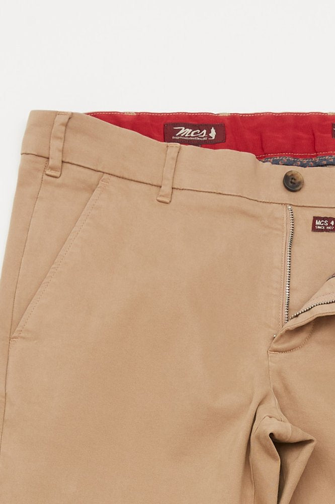 MCS Effen chinobroek van gabardine