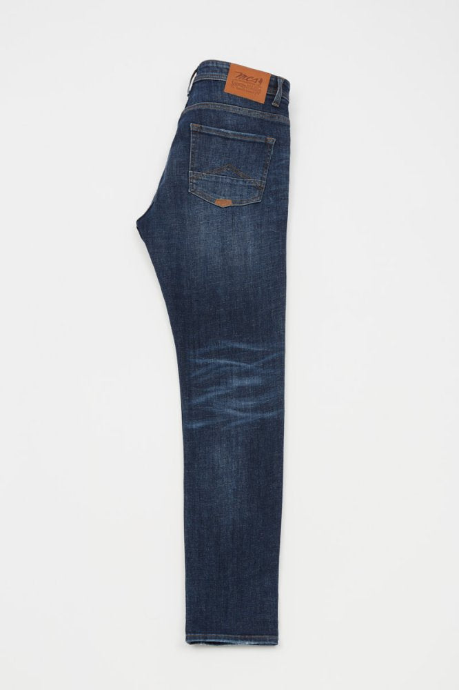MCS Gewassen regular taps toelopende stretchjeans