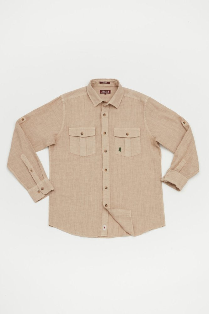 MCS Linnen safari-shirt