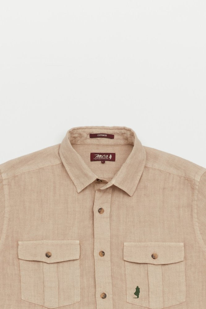 MCS Linnen safari-shirt