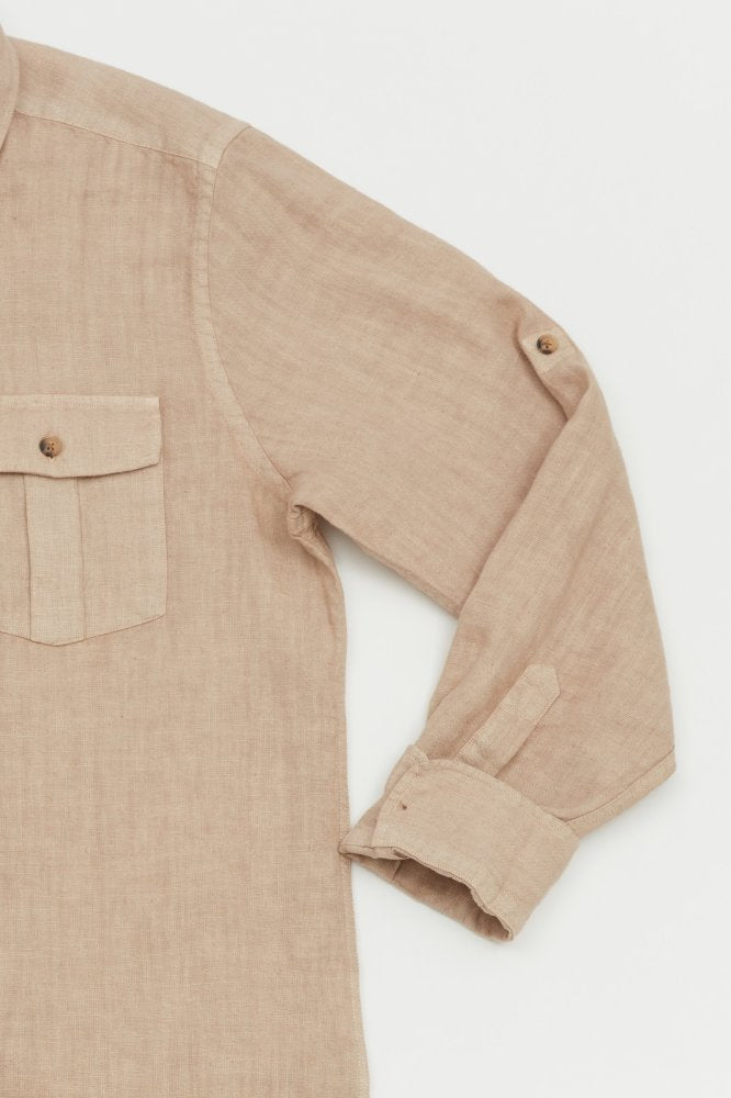 MCS Linnen safari-shirt