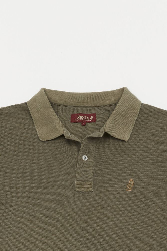 MCS Gewassen piqué poloshirt met rugpatch