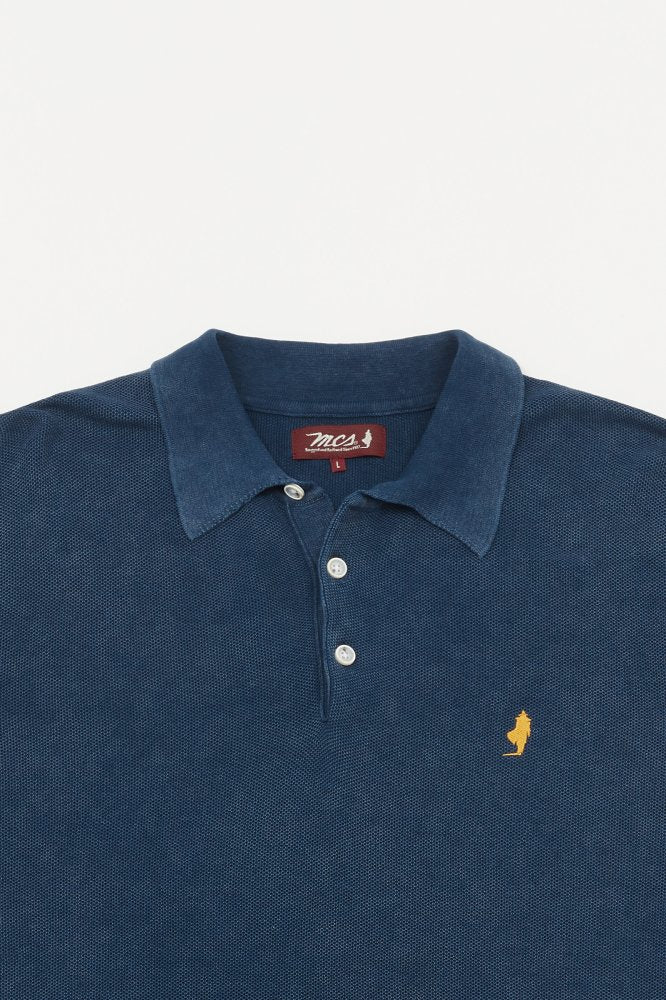 MCS Gewassen gebreide poloshirt