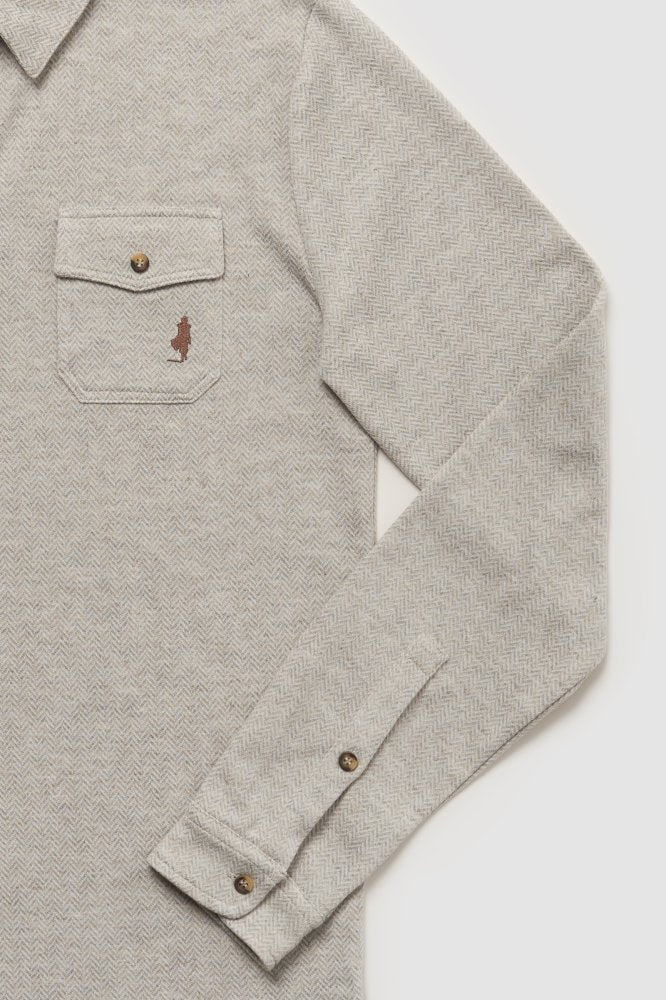 MCS Poloshirt met lange mouwen en chevronpatroon