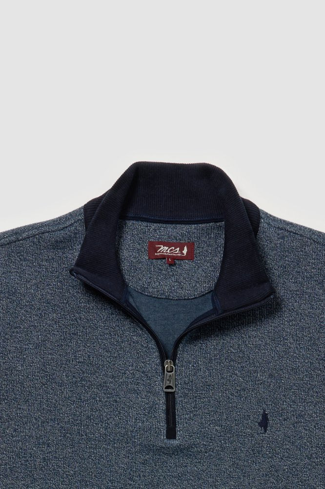 MCS Tweekleurige sweatshirt met rits en hoge hals