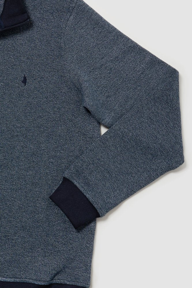 MCS Tweekleurige sweatshirt met rits en hoge hals
