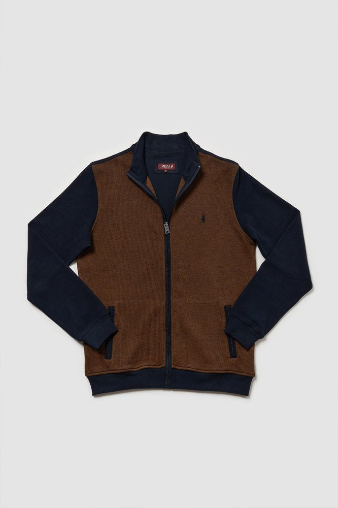 MCS Zachte tweekleurige sweatshirt met rits