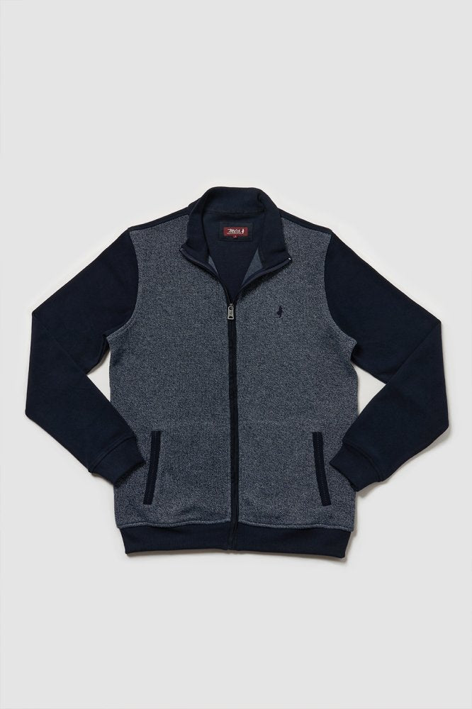 MCS Zachte tweekleurige sweatshirt met rits
