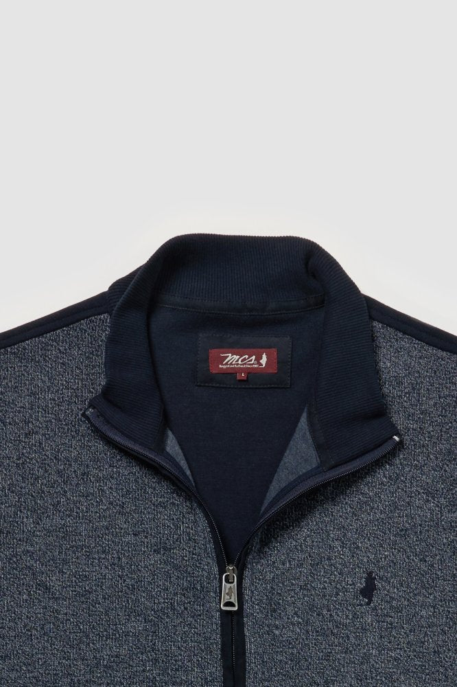 MCS Zachte tweekleurige sweatshirt met rits