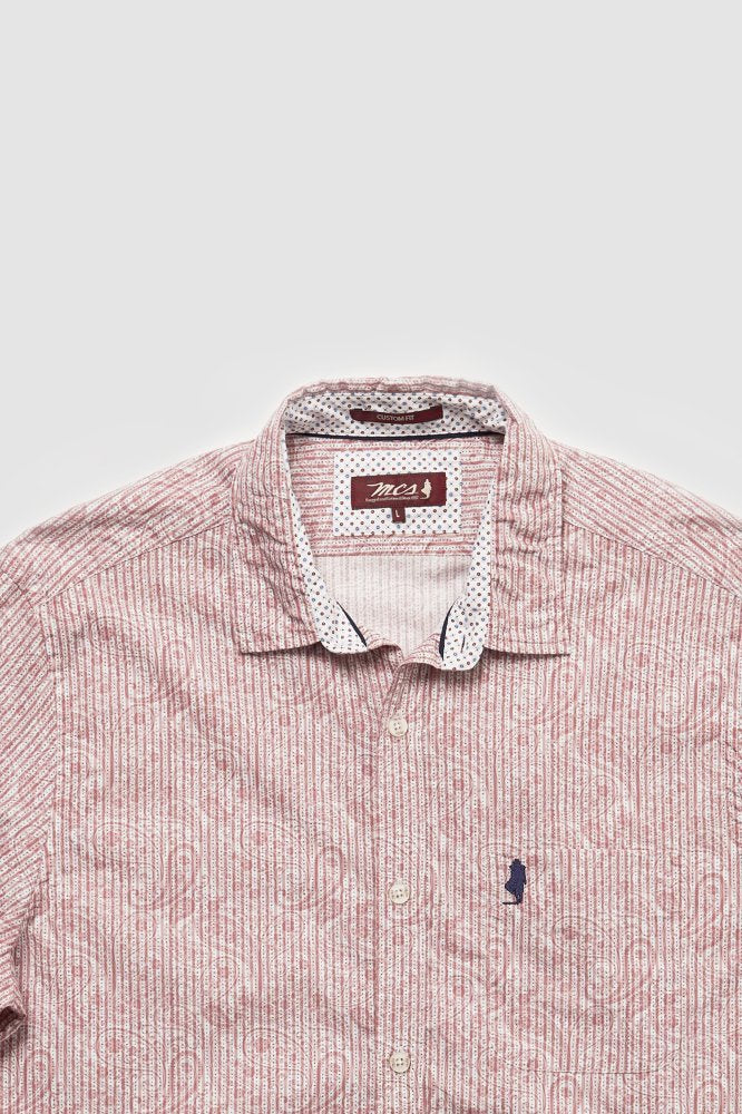 MCS Gestreept paisley-print shirt