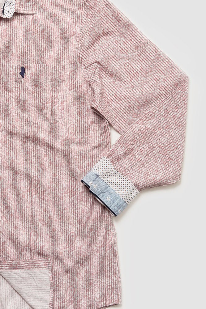 MCS Gestreept paisley-print shirt
