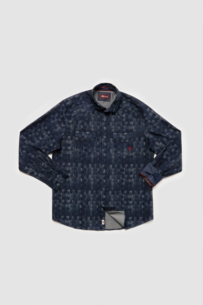 MCS Denim overhemd met etnische print