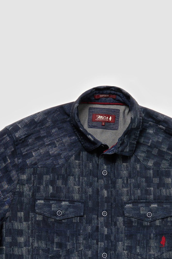 MCS Denim overhemd met etnische print
