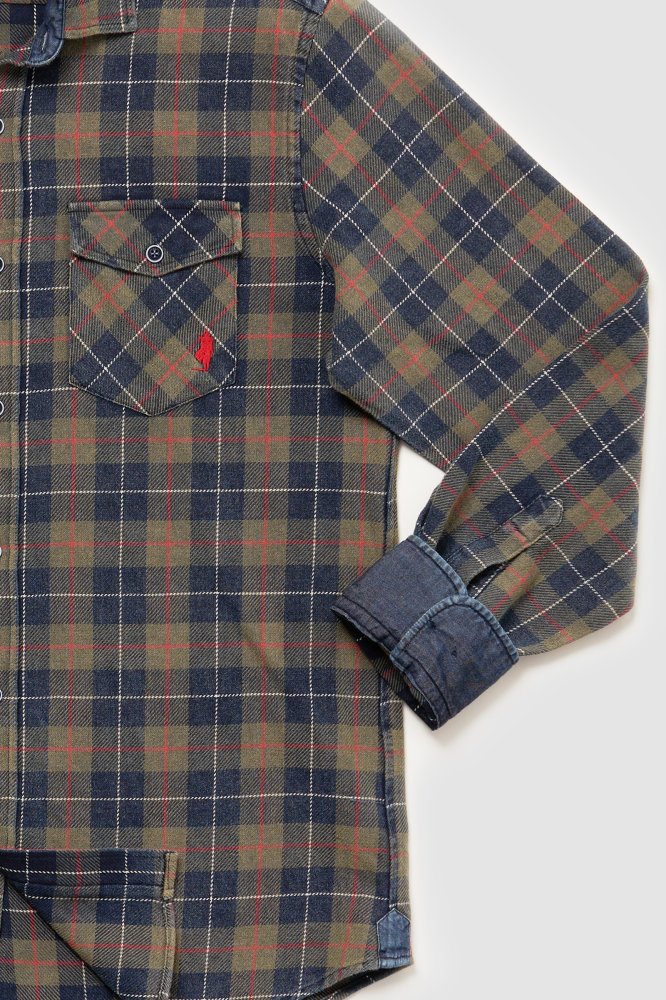 MCS  Denim geruit overhemd