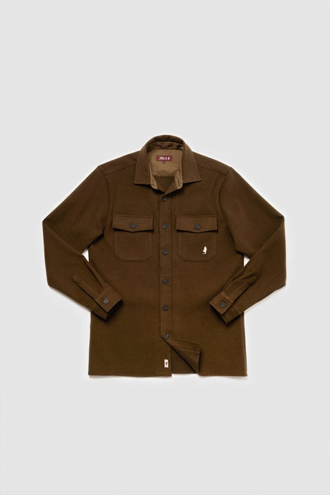 MCS Effen overshirt met wollen effect