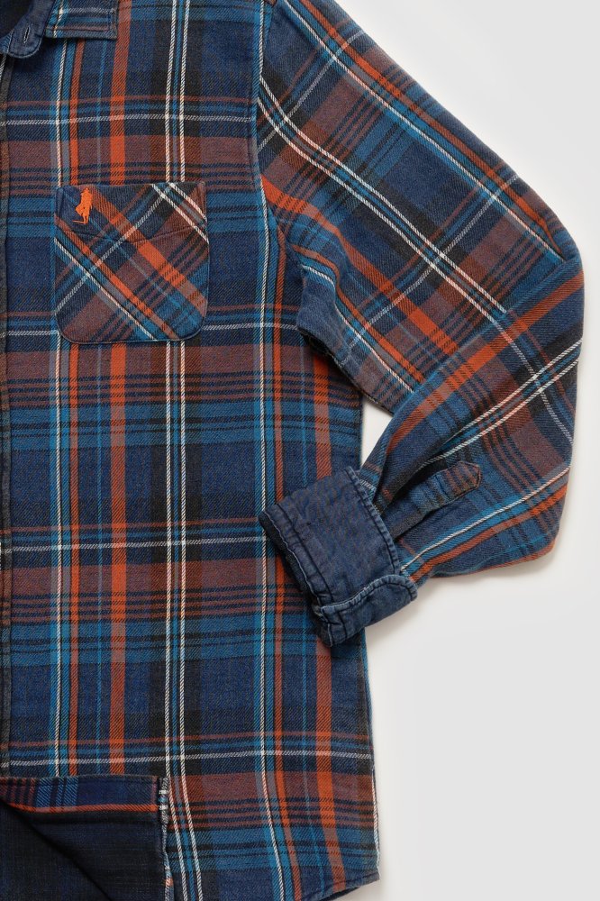 MCS  Dubbelzijdig denim geruit overhemd