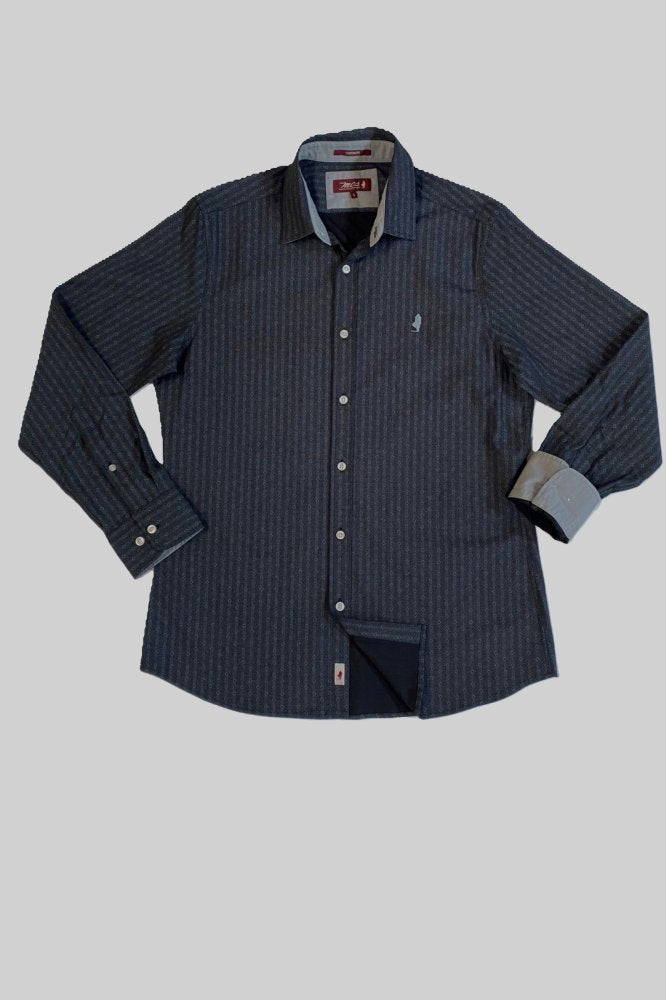 MCS Shirt met ruit- en streepjesmotief