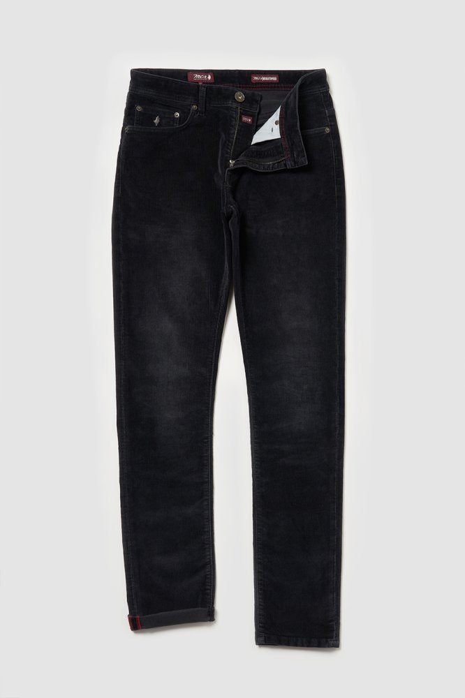 MCS Regular taps toelopende gewassen fluwelen jeans