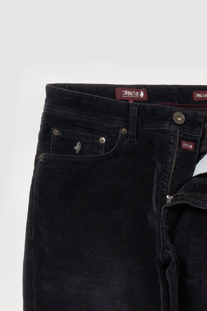 MCS Regular taps toelopende gewassen fluwelen jeans