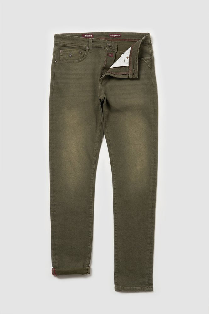 MCS Normale taps toelopende gekleurde jeans