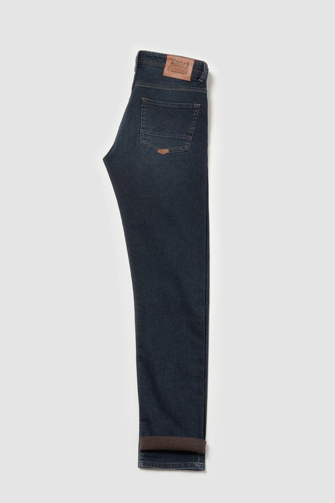 MCS Regular taps toelopende tweekleurige jeans