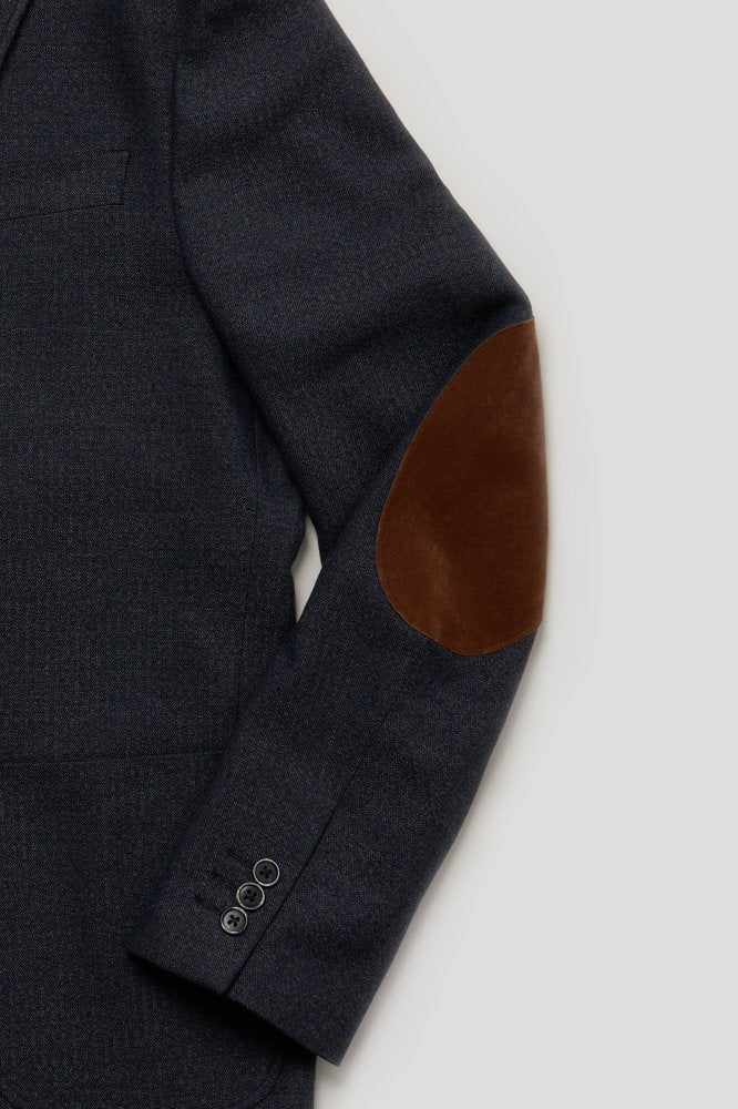 MCS Fluwelen elleboogpatchblazer