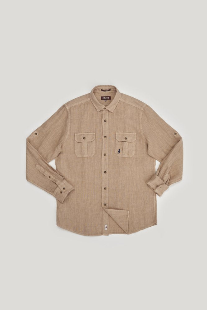 MCS Linnen safarihemd met zakken