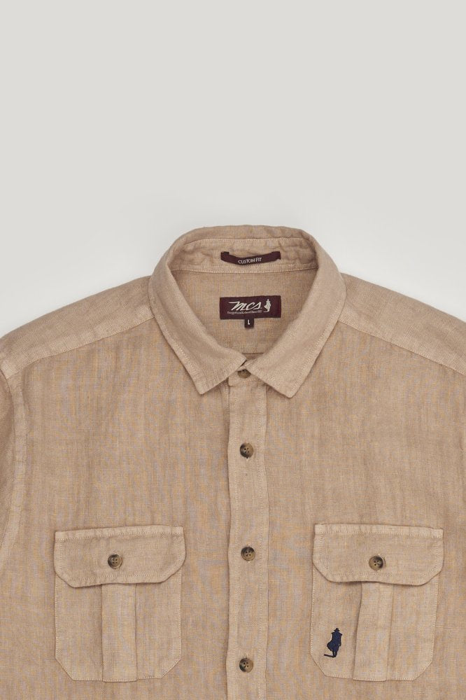 MCS Linnen safarihemd met zakken