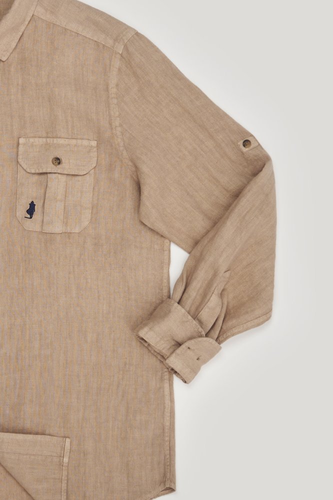 MCS Linnen safarihemd met zakken