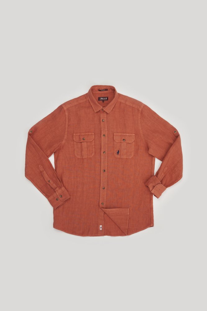 MCS Linnen safarihemd met zakken