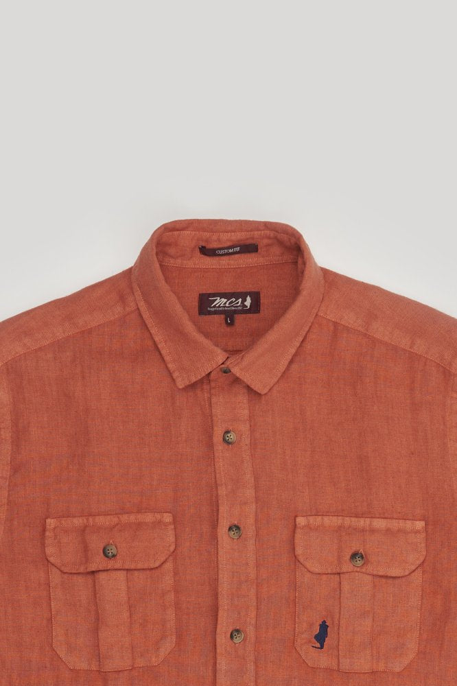 MCS Linnen safarihemd met zakken