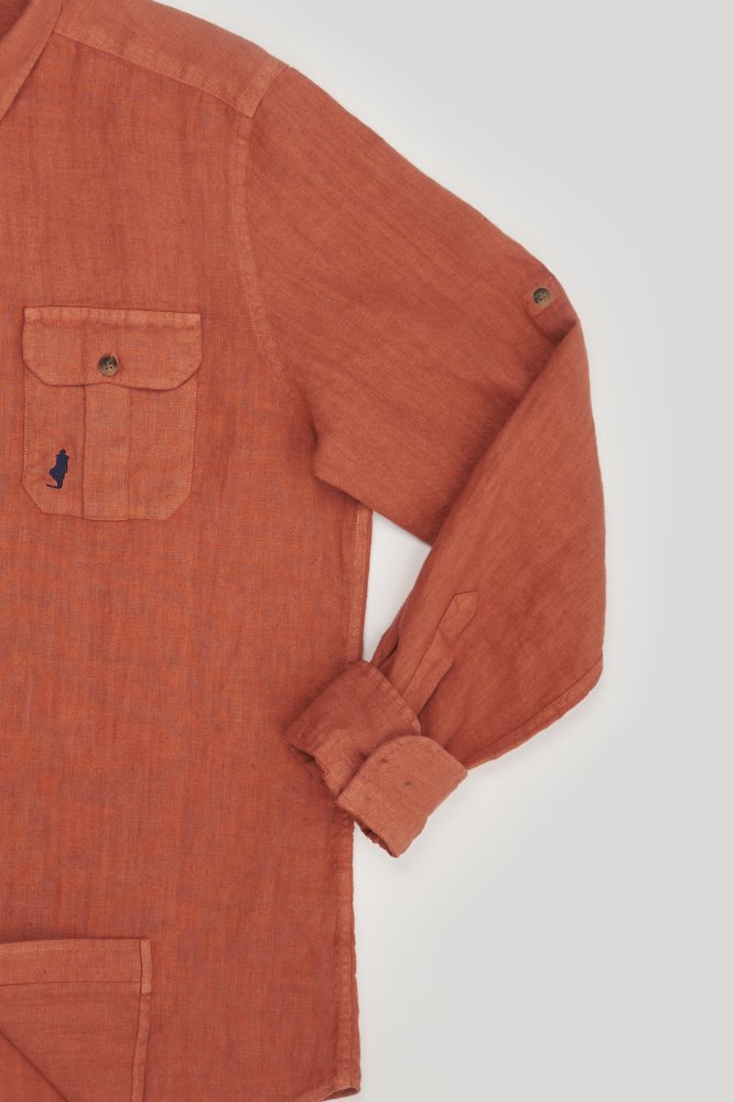 MCS Linnen safarihemd met zakken