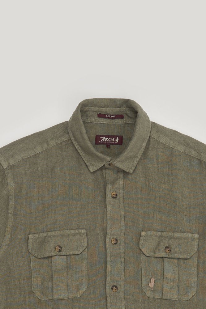 MCS Linnen safarihemd met zakken