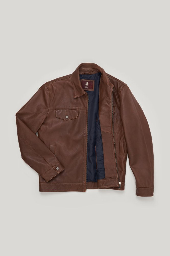 MCS Leren jas met rits