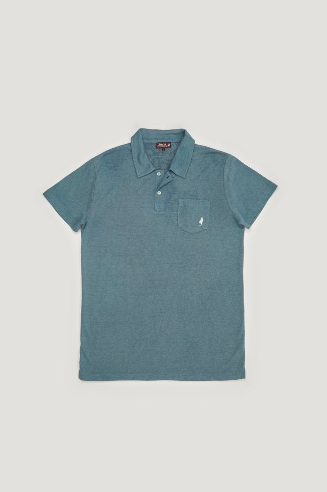 MCS Poloshirt van linnenmix met zakje