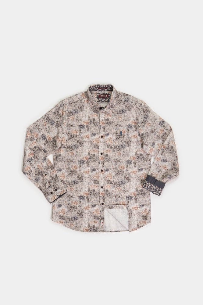 MCS Zacht shirt met Japanse bloemenprint