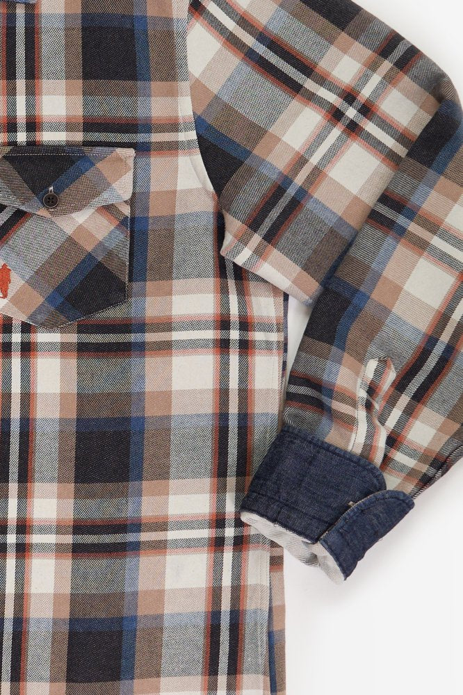 MCS  Geruit gebreid shirt