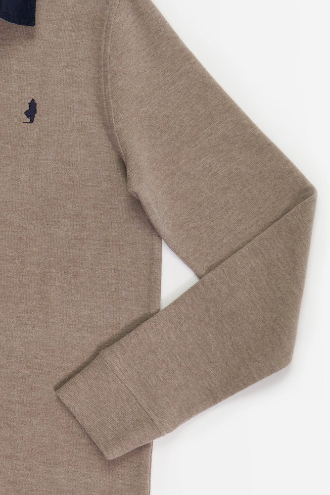 MCS Warm poloshirt met lange mouwen