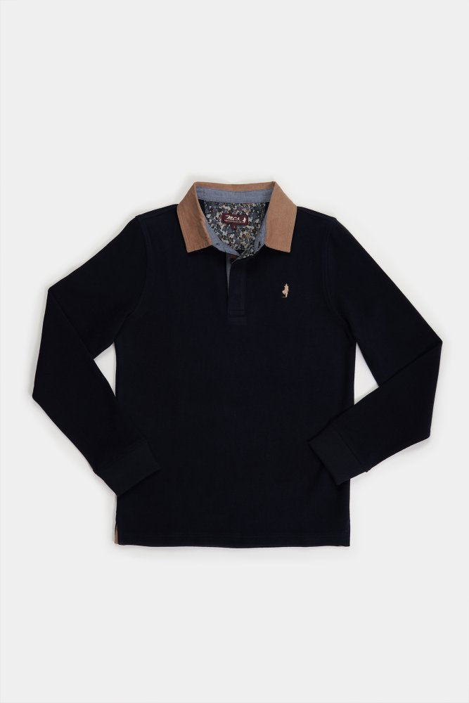MCS Warm poloshirt met lange mouwen