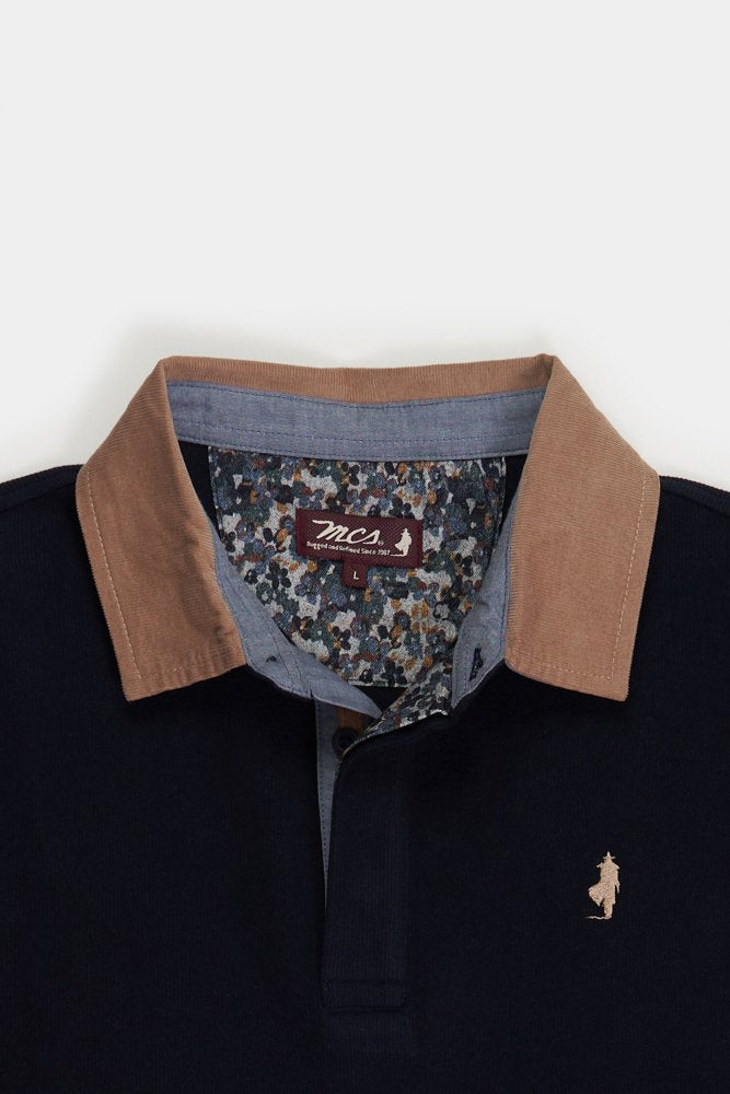 MCS Warm poloshirt met lange mouwen