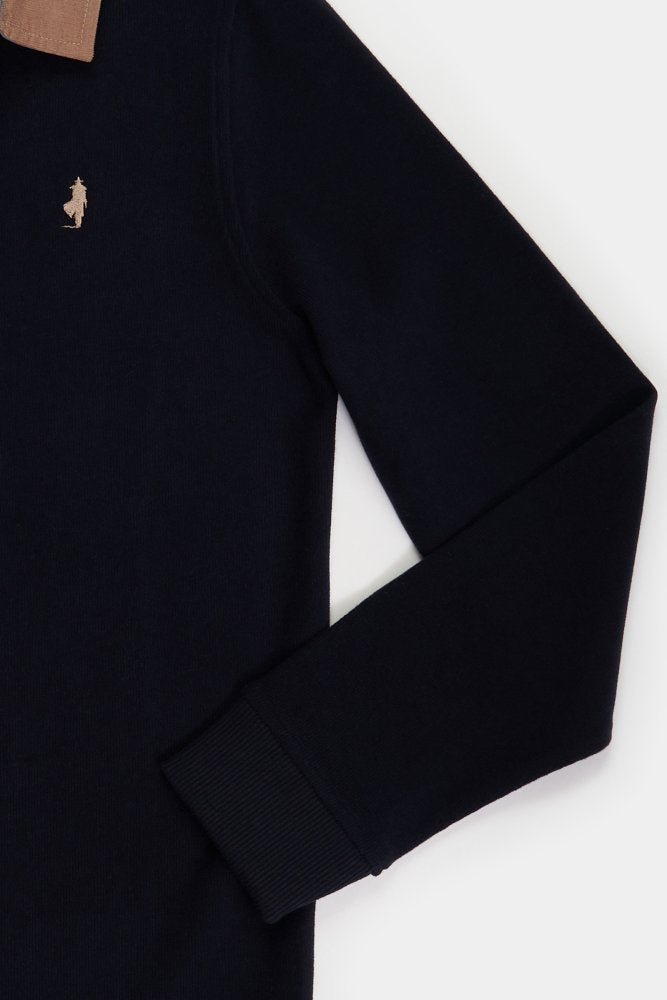 MCS Warm poloshirt met lange mouwen